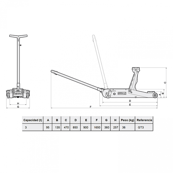 Gata Caimán Hidráulica 3 Toneladas GR3 2
