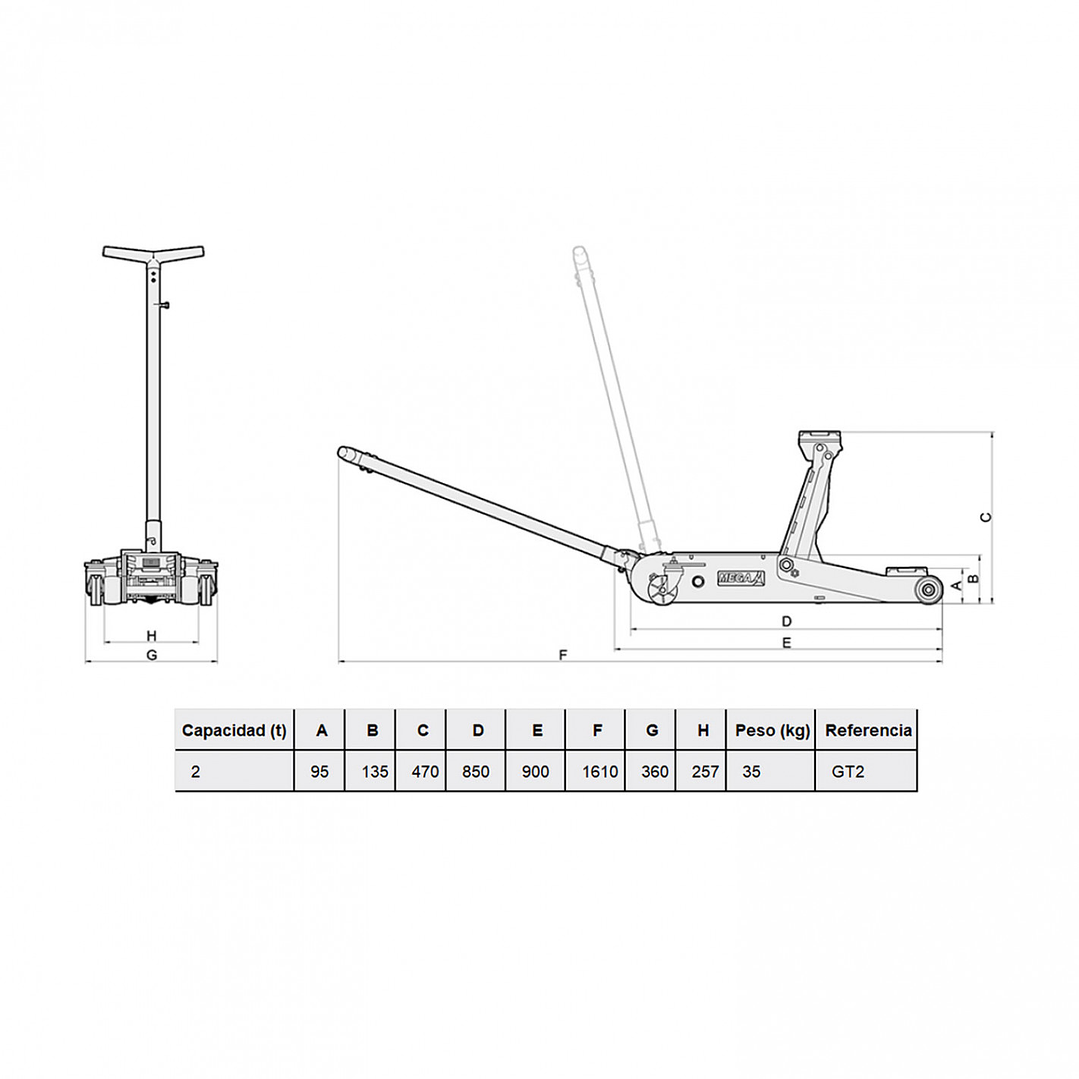Gata Caimán Hidráulica 2 Toneladas GT2 3
