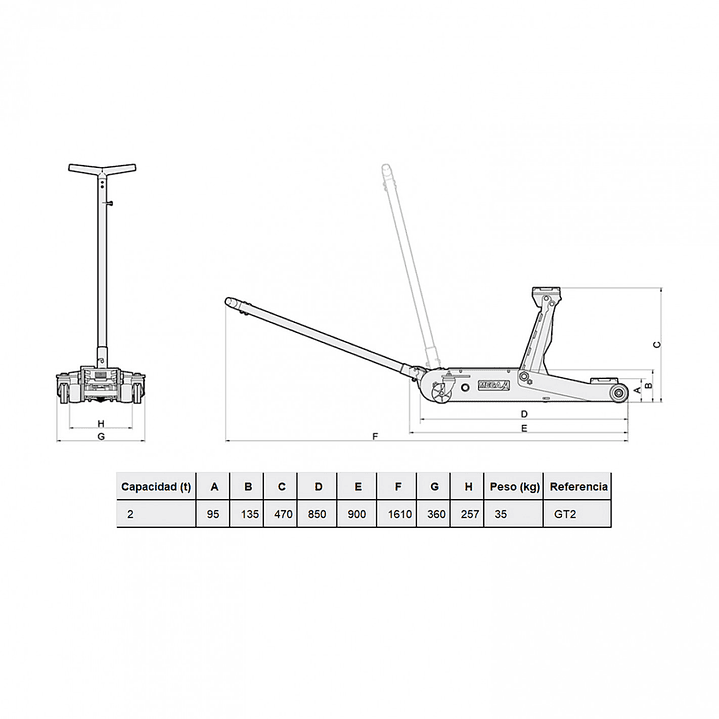 Gata Caimán Hidráulica 2 Toneladas GT2 3