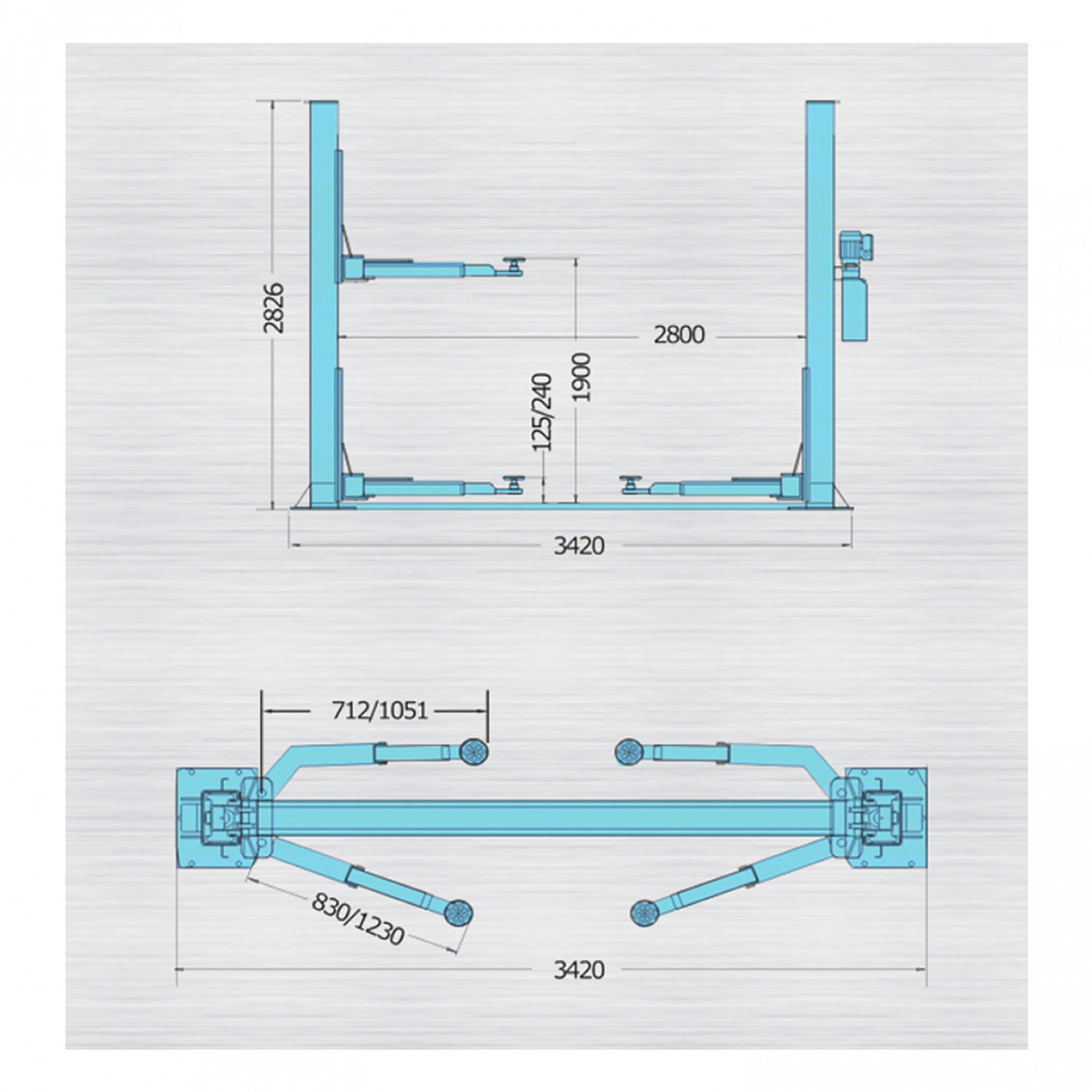 Elevador 2 Columnas 4.000 kg SCT-6140 3