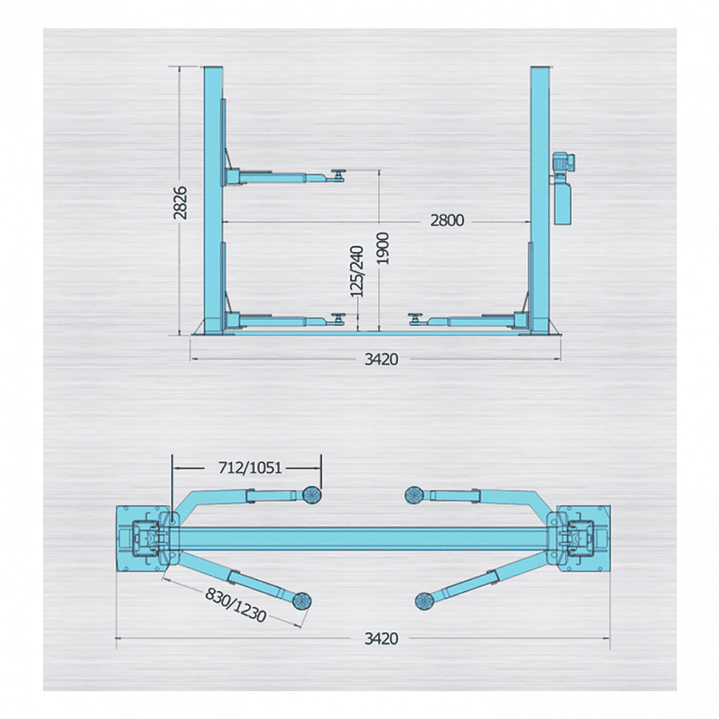 Elevador 2 Columnas 4.000 kg SCT-6140 3