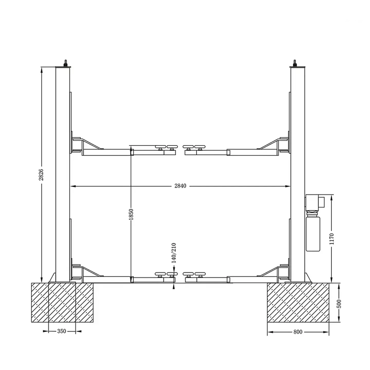 ELEVADOR 2 COLUMNAS 4.000 KG + INSTALACIÓN Y PUESTA EN MARCHA (SANTIAGO URBANO) 2
