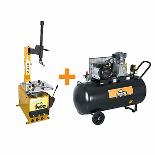 PACK: Desmontadora U-200 + Compresor 3 HP 200 Litros CE-820