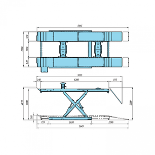 Elevador de Alineación Tipo Tijera 4.000 kg HL-52X 380V (Corea del Sur)