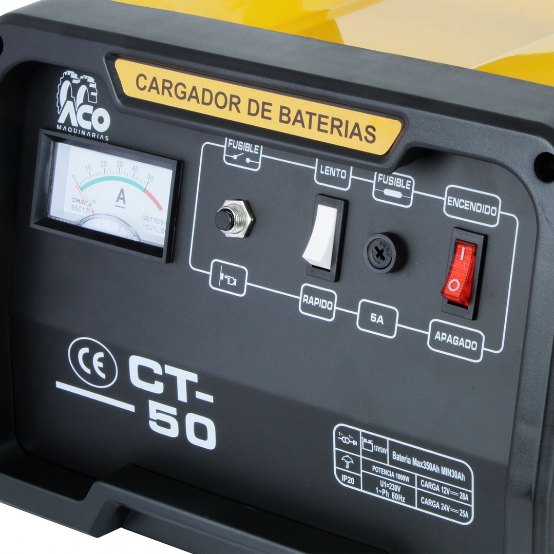 Cargador de Batería CT-50 12V / 24V 2