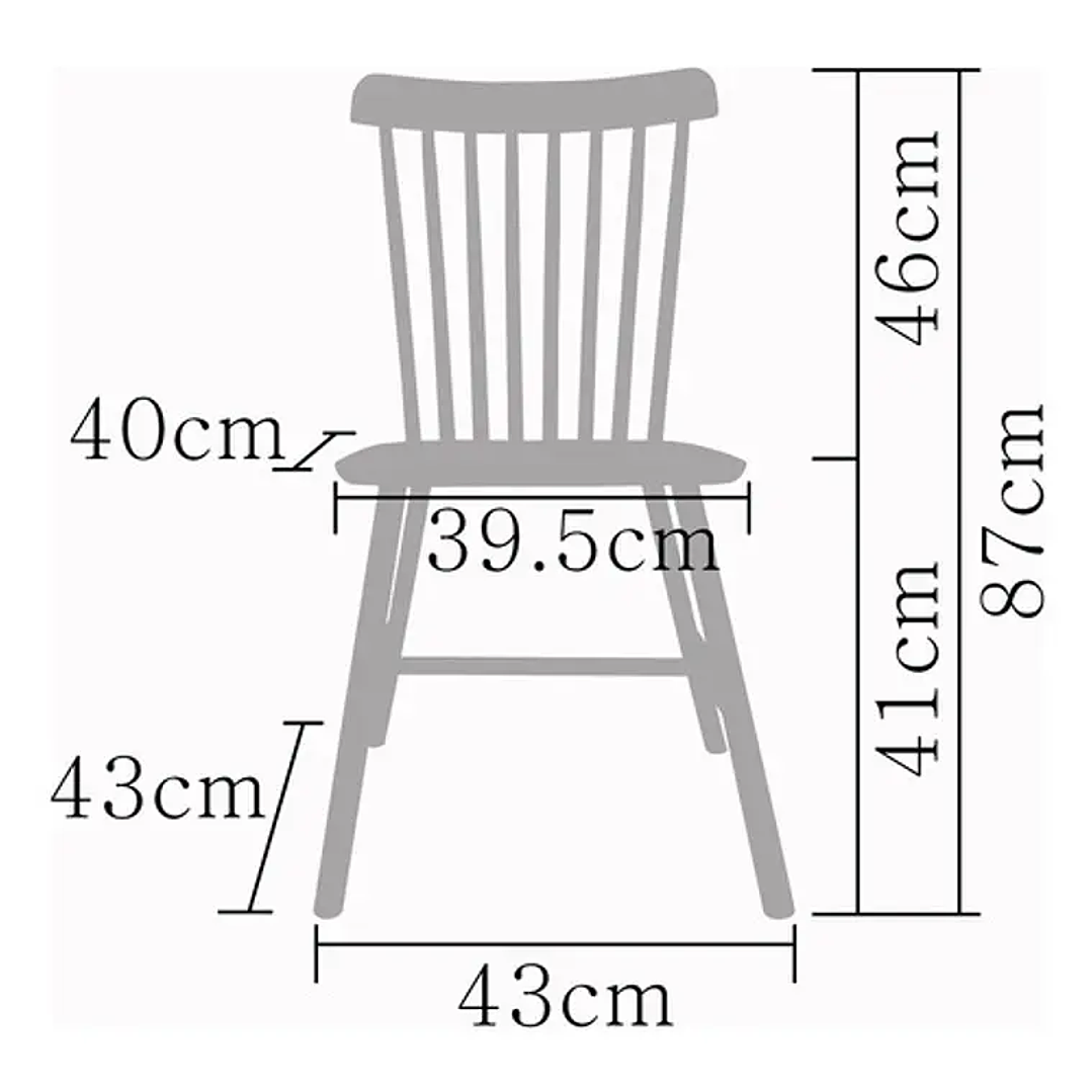 Silla Windsor de Madera Original Barniz Natural 3