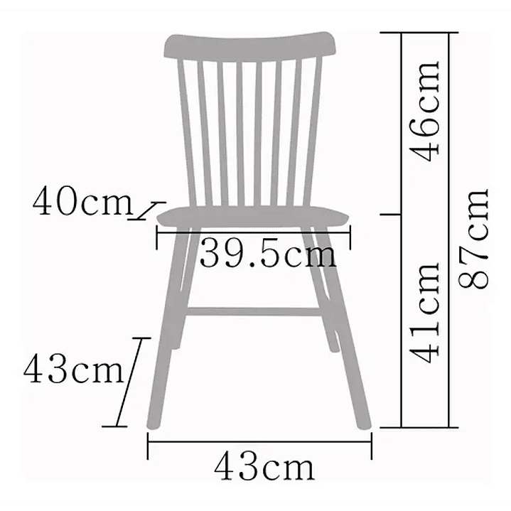 Silla Windsor de Madera Original Barniz Natural 3