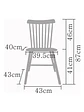 Silla Windsor de Madera Original Barniz Natural - Miniatura 3