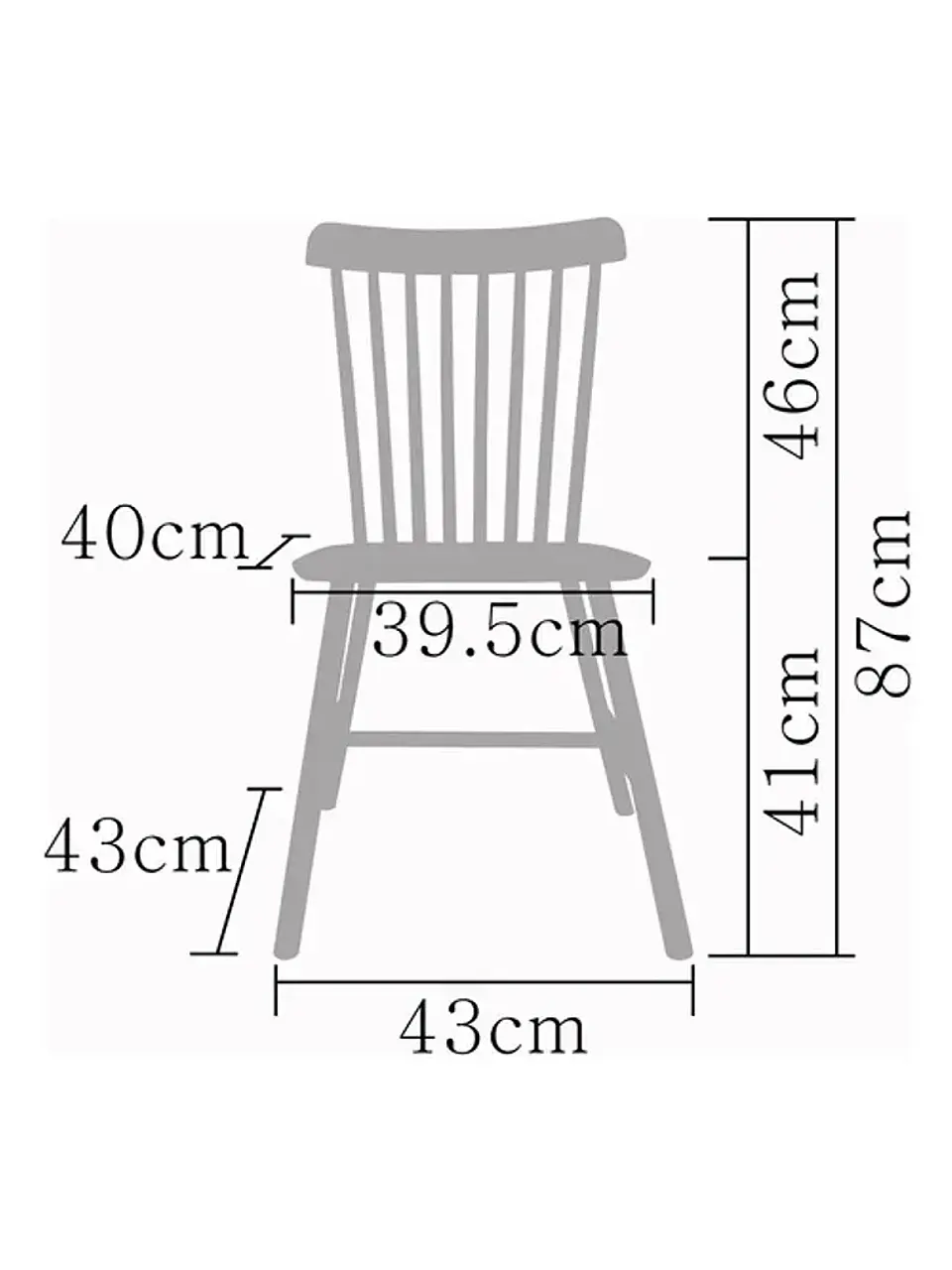 Silla Windsor de Madera Original Barniz Natural 3