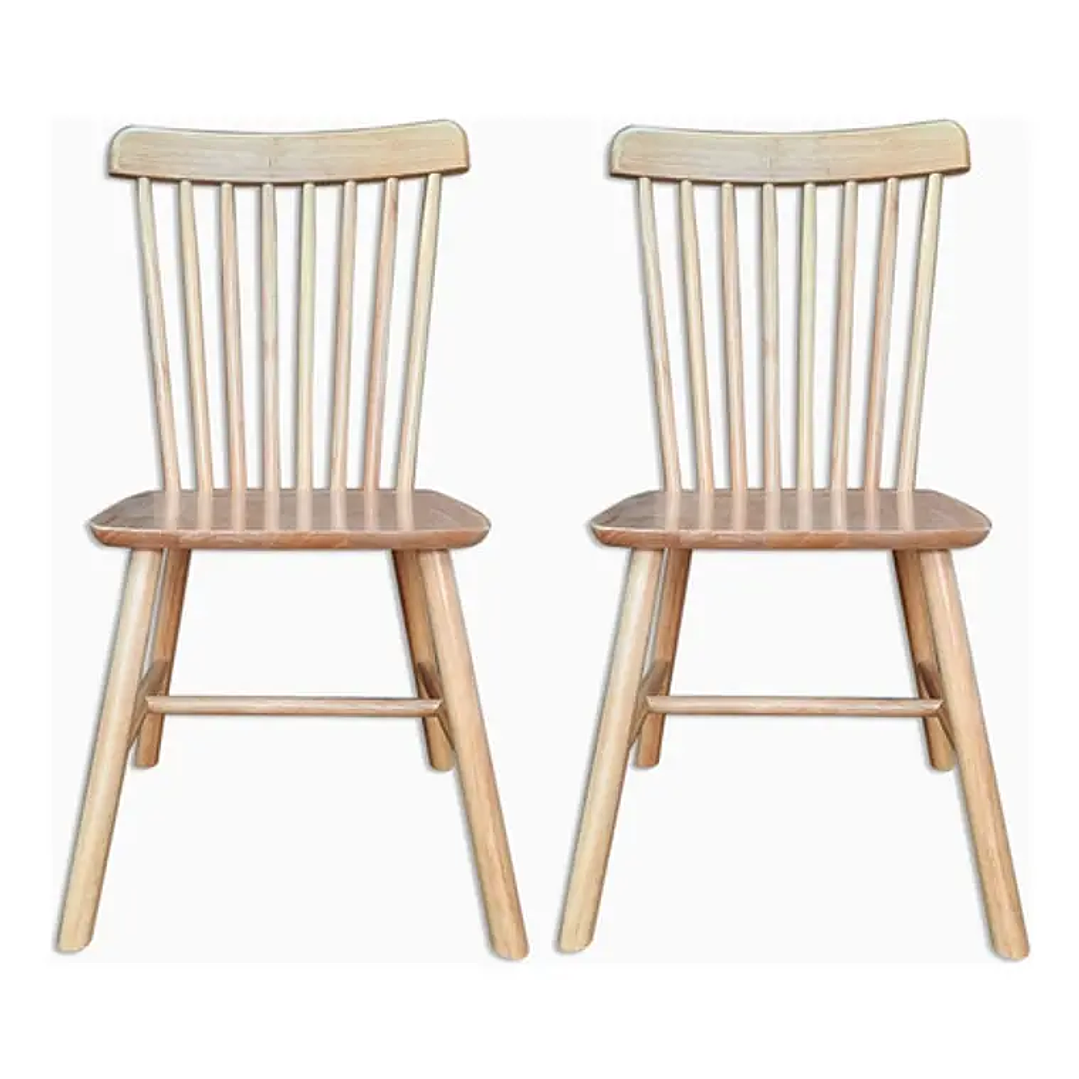 Set de 2 Sillas Windsor Madera Original Color Natural 1