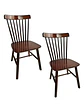 Set 2 Sillas Windsor Madera Natural Color Nogal  - Miniatura 1