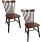 Set 2 Sillas Windsor Madera Natural Color Nogal  - Miniatura 1