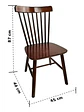 Set 2 Sillas Windsor Madera Natural Color Nogal  - Miniatura 2
