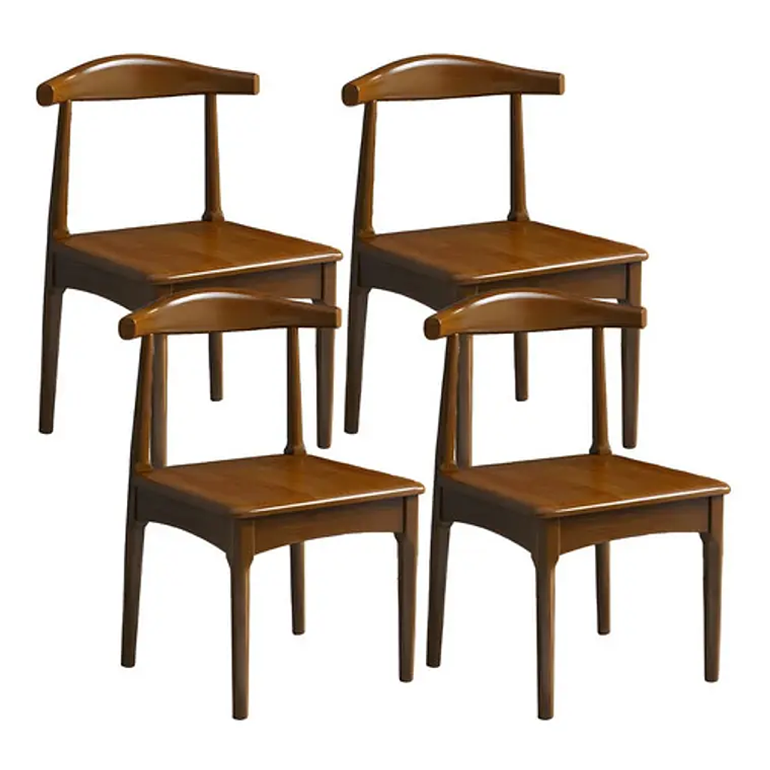 Set 4 Sillas Windsor Bistró Madera Natural Color Nogal  1