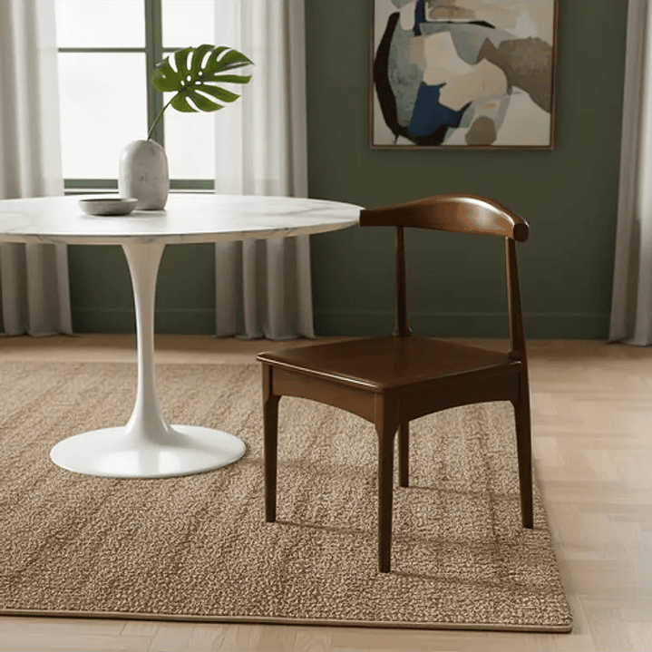 Set 2 Sillas Windsor Bistró Madera Natural Color Nogal 1