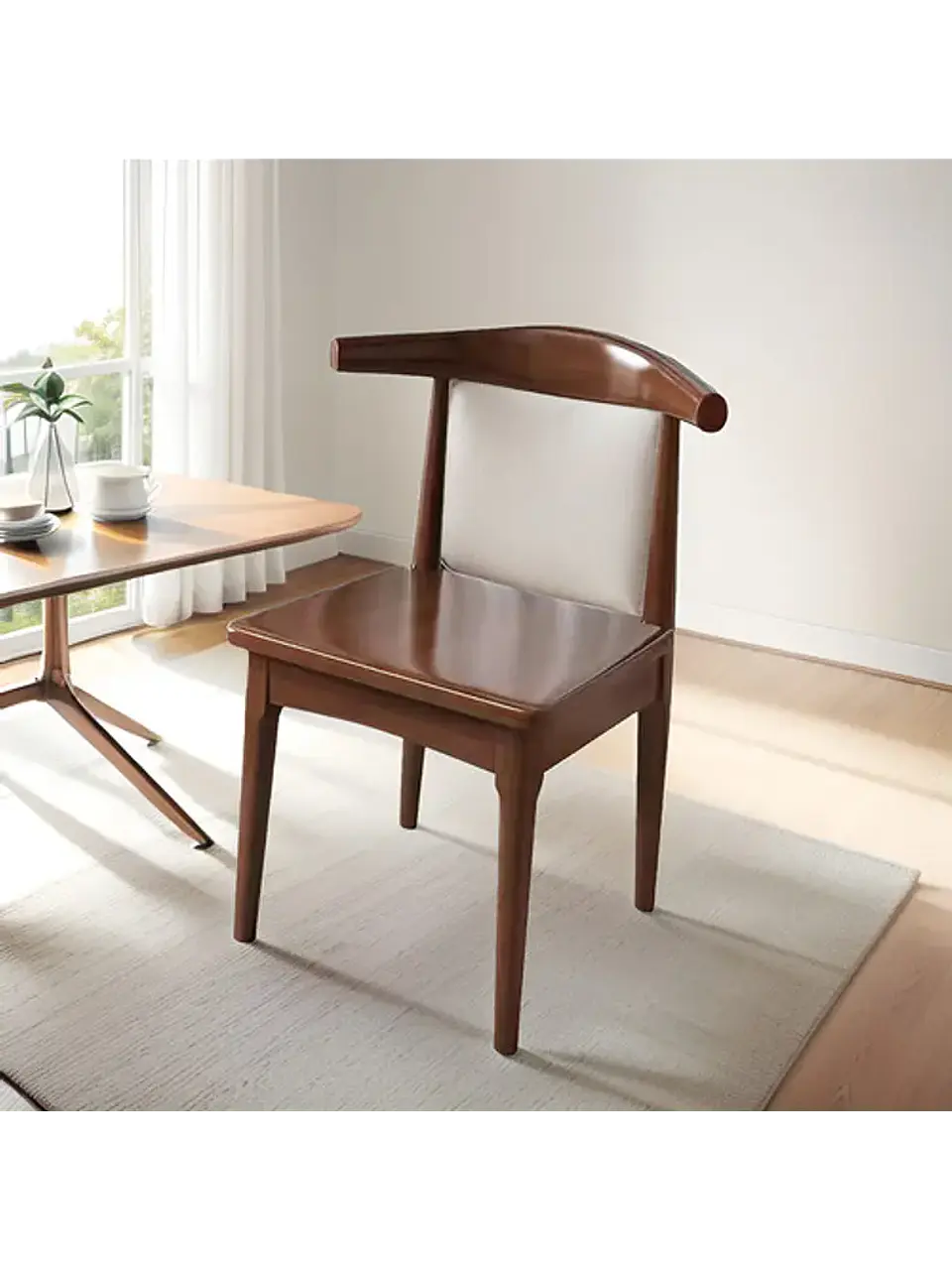 Set 2 Sillas Windsor Bistró Madera Natural Color Nogal 3
