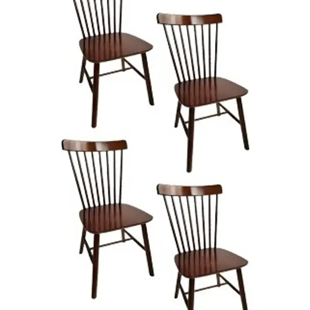 Silla Windsor Bistro Madera Natural Color Nogal Set 4 Unidades 1