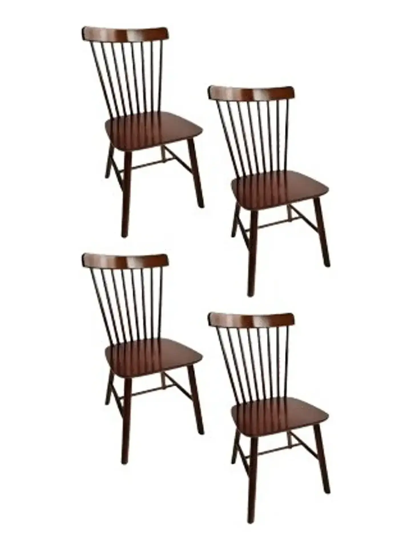 Silla Windsor Bistro Madera Natural Color Nogal Set 4 Unidades 1