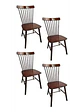 Silla Windsor Bistro Madera Natural Color Nogal Set 4 Unidades - Miniatura 1