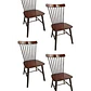 Silla Windsor Bistro Madera Natural Color Nogal Set 4 Unidades - Miniatura 1