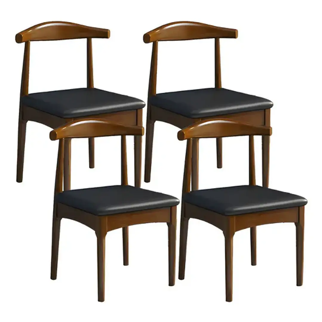 Silla Windsor Bistró Acolchada Madera Color Nogal Set 4 Unidades 1