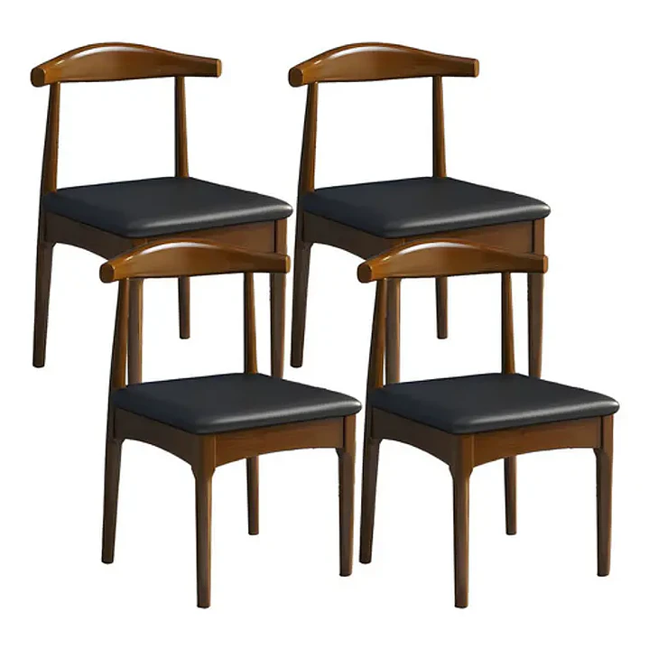 Silla Windsor Bistró Acolchada Madera Color Nogal Set 4 Unidades 1