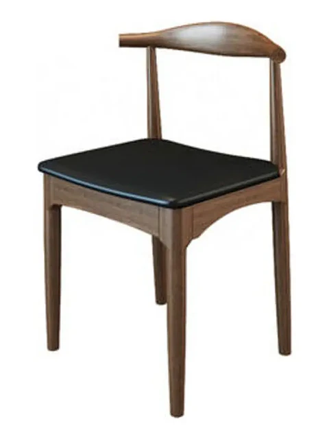 Silla Windsor Bistró Acolchada Madera Color Nogal Set 4 Unidades