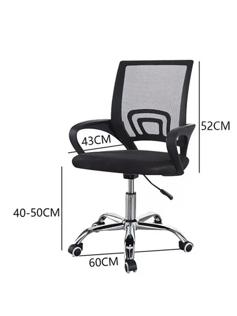 Silla de Escritorio Oficina Luxor Giratoria Comfort Negra