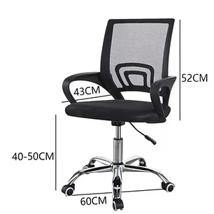 Silla de Escritorio Oficina Luxor Giratoria Comfort Negra