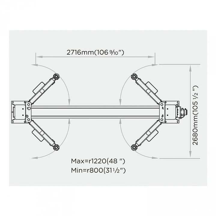 Elevador 2 Columnas 4.200 kg Electrohidráulico 220V U-T42 2