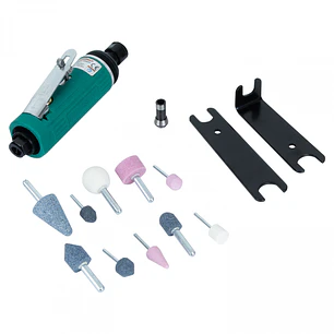 Kit Mini Esmeril Neumático de Pistola 1/4