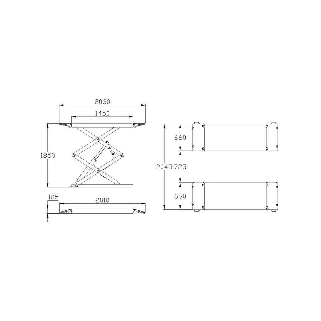 Elevador Tijera 3.000 kg PL-B30Y 2