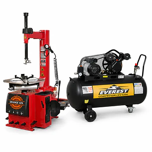 Pack Desmontadora O-TC100 + Compresor EVEREST CEV3200 3 HP 200 Litros