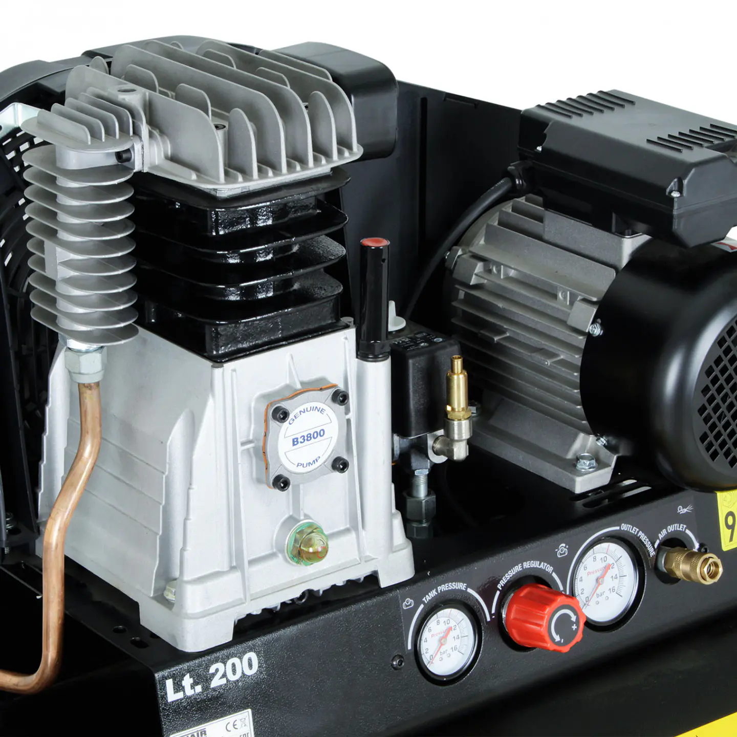 Compresor 3 HP 200 Litros B3800B/3M/200 220V Nuair (Hecho en Italia) 4