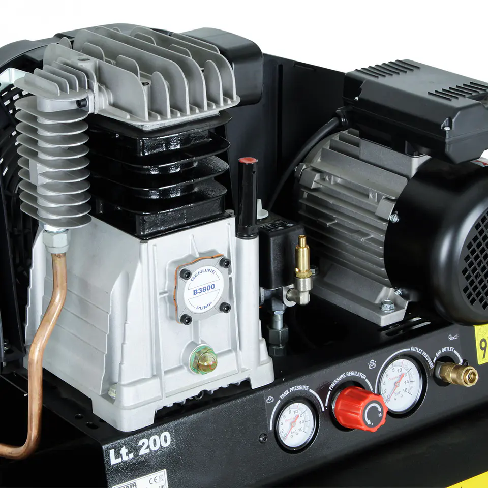 Compresor 3 HP 200 Litros B3800B/3M/200 220V Nuair (Hecho en Italia) 4