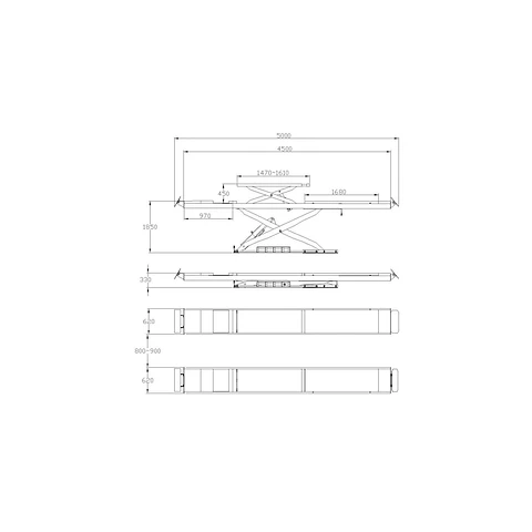Elevador de Alineación Tijera 4.500 kg PL-D45