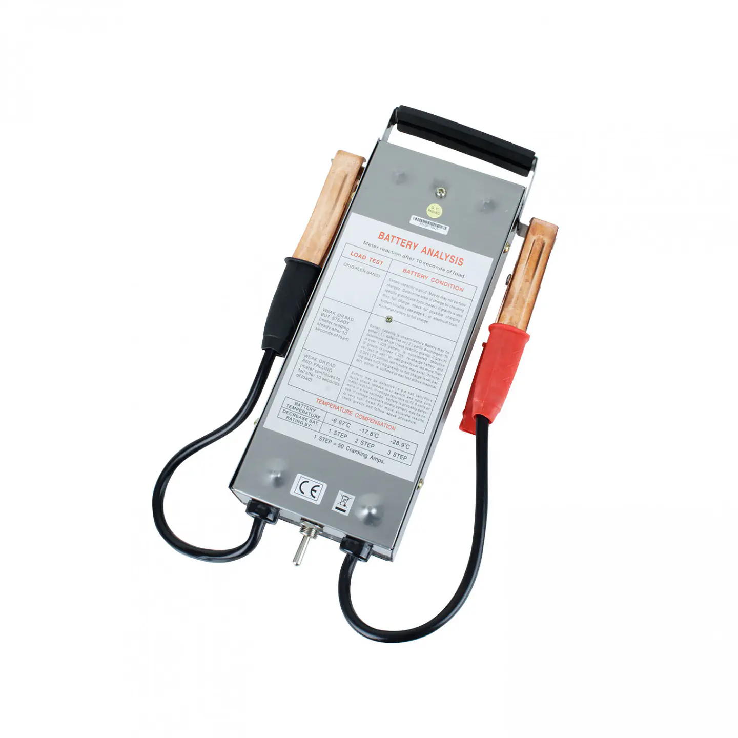 Analizador Digital de Baterías BT-12 12V con Prueba de Carga 100A 1