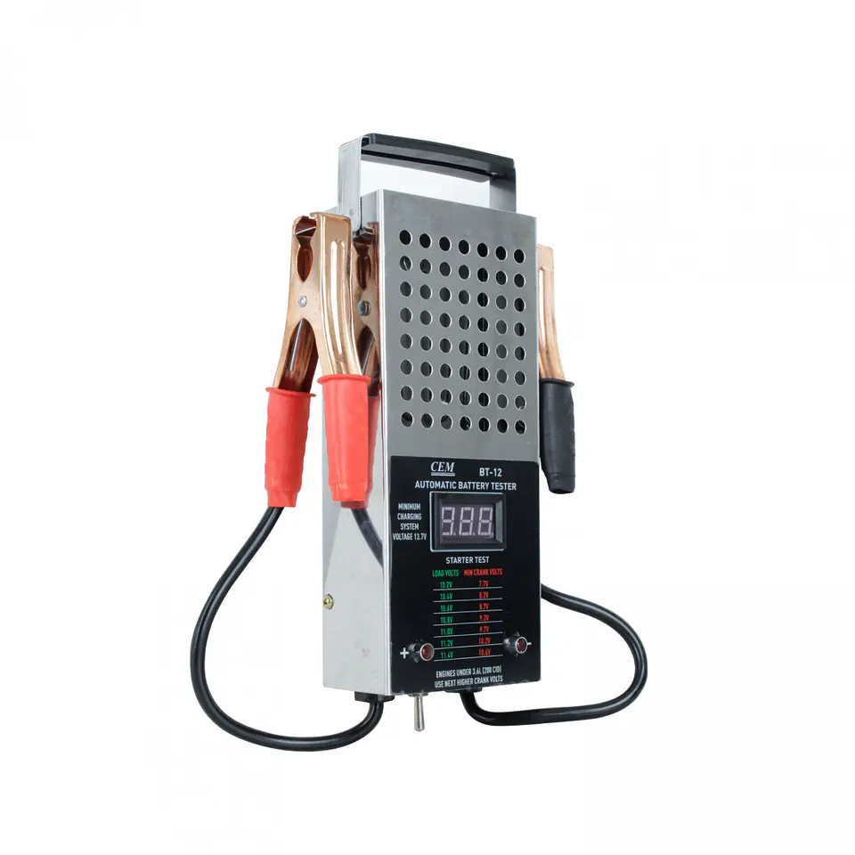 Analizador Digital de Baterías BT-12 12V con Prueba de Carga 100A 2