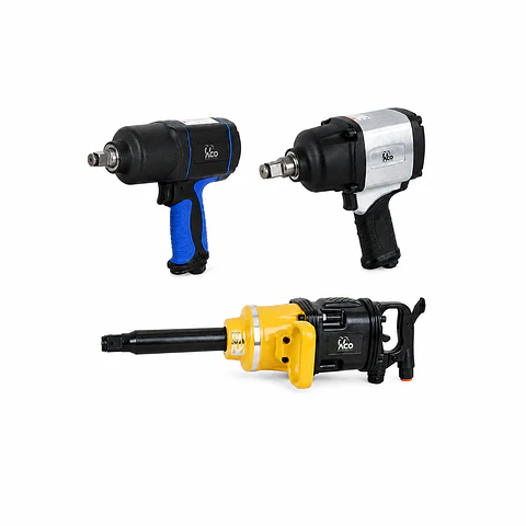 Pack de Aire Profesional – Llaves de Impacto 1/2" + 3/4" + 1"