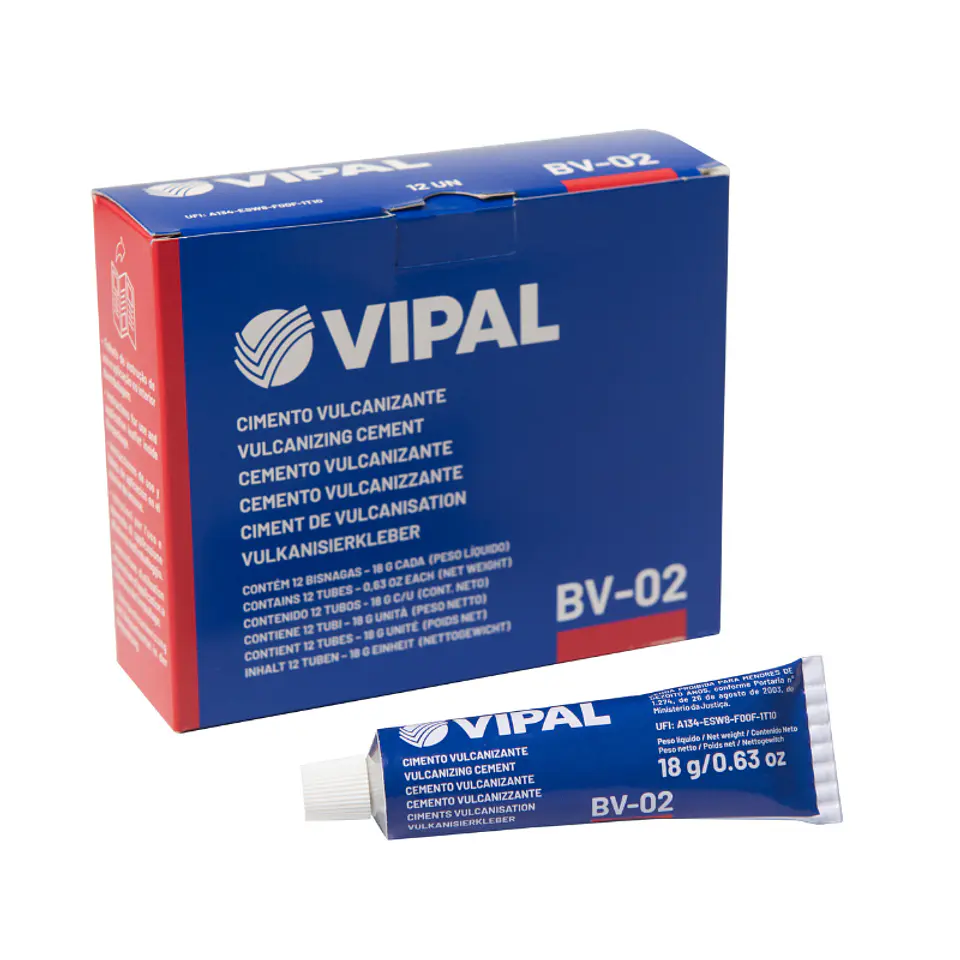 Cemento Vulcanizante BV-02 – Caja 12 Tubos 1