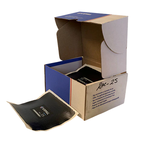 Parche para Neumáticos Radiales Vipal RAC-25 – 125 x 115 mm | Caja 10 Unidades