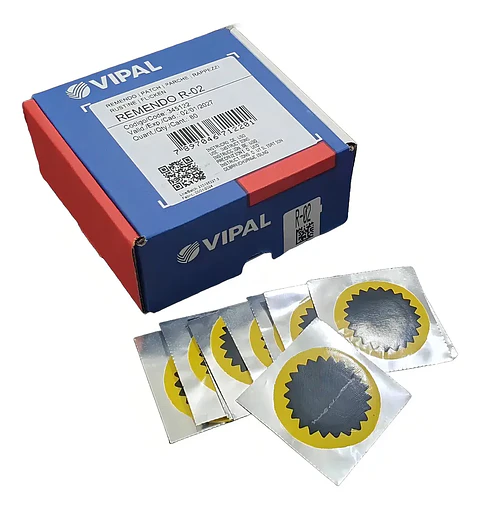 Parche para Cámara Vipal R-02 – 50 mm | Caja 80 Unidades