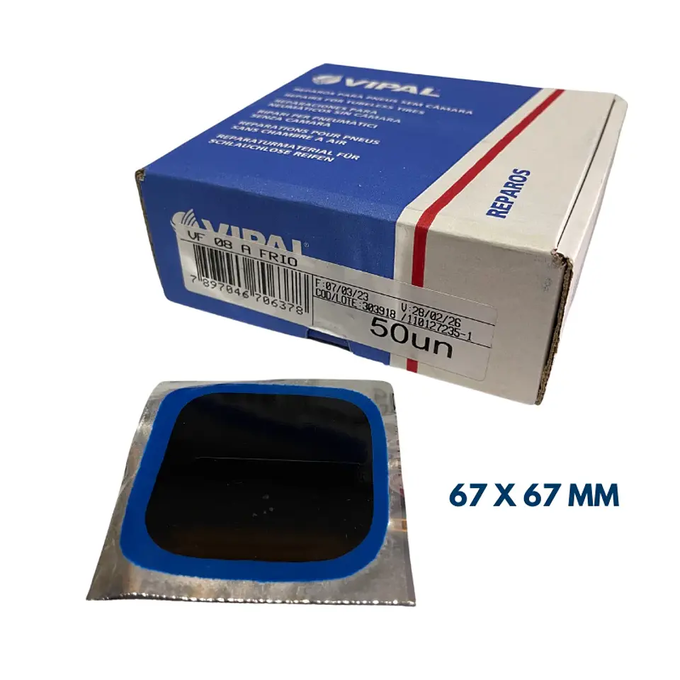 Parche Vipal VF-08 67 x 67 mm | Caja 50 Unidades 1