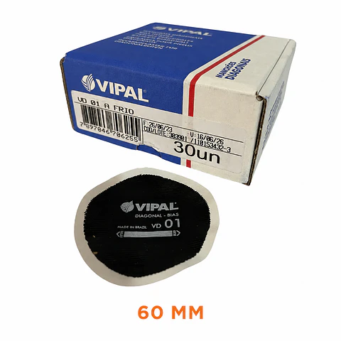Parche para Neumáticos Vipal VD-01 – 60 mm | Caja 30 Unidades