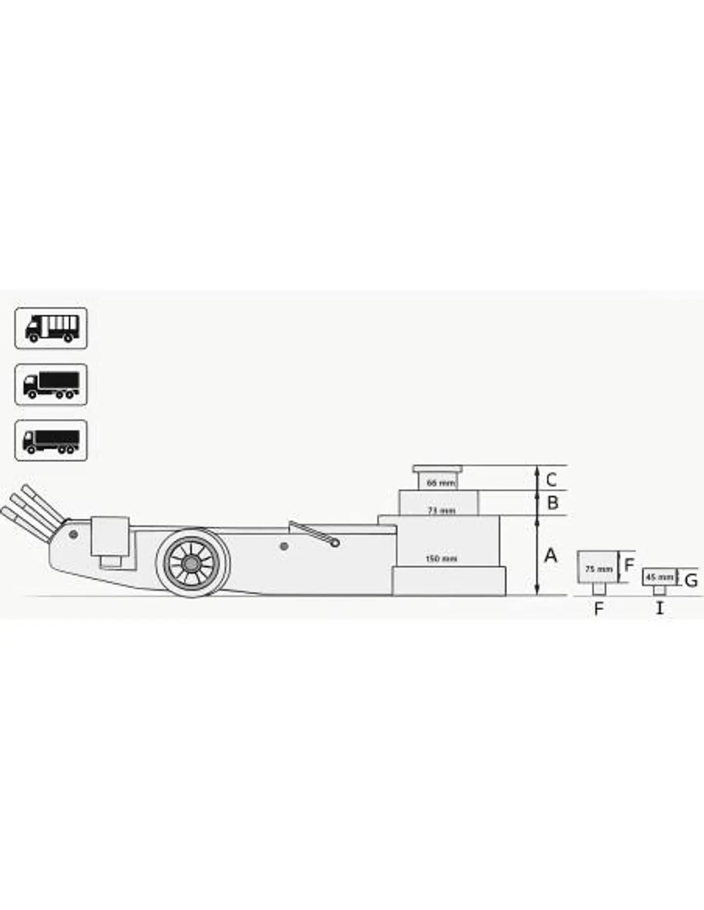 Gata Hidroneumática 30/15 Toneladas con Barra de Tiro – Modelo TRA30-KN 2