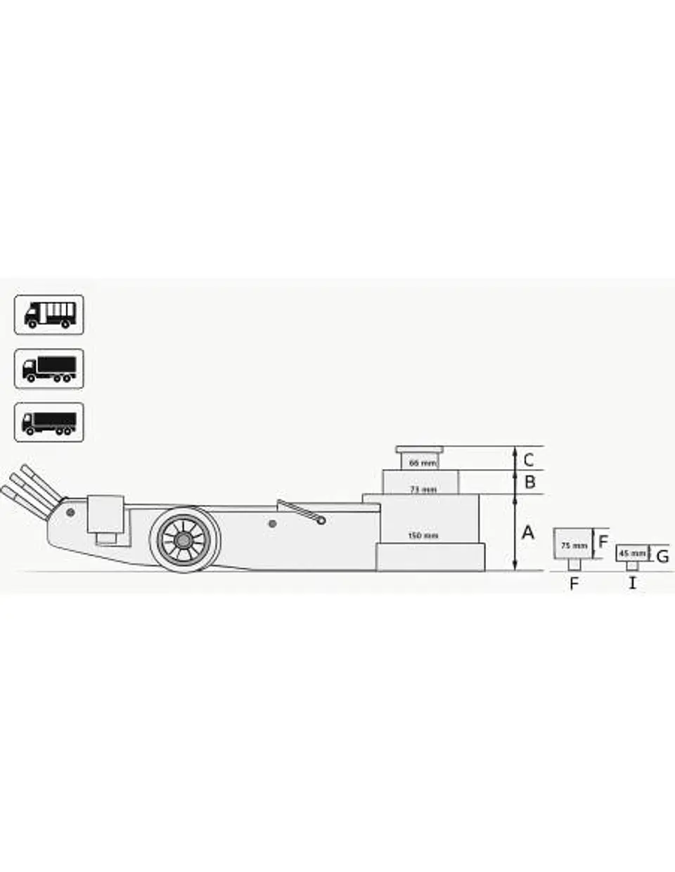 Gata Hidroneumática 30/15 Toneladas con Barra de Tiro – Modelo TRA30-KN 2