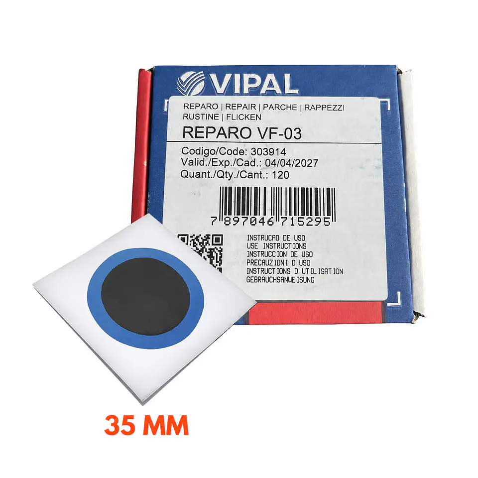 Kit Full Insumos Vulcanización en Frío Vipal – Parches + Cemento + Pasta + Tiza 5