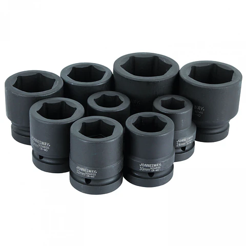 Caja de Dados de Impacto Jonnesway 1" 9 Piezas