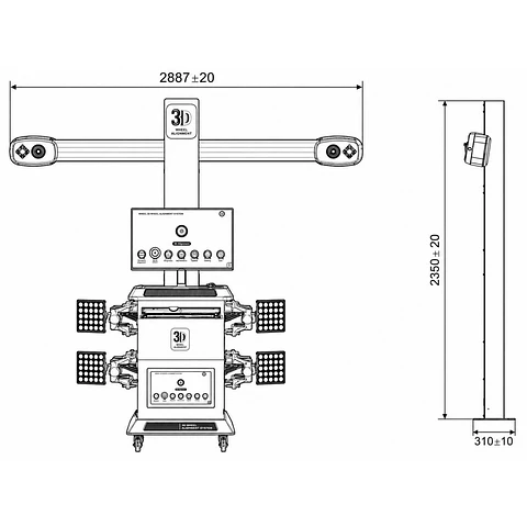Alineadora 3D Automática ACO-WA2023 AUTO PRO