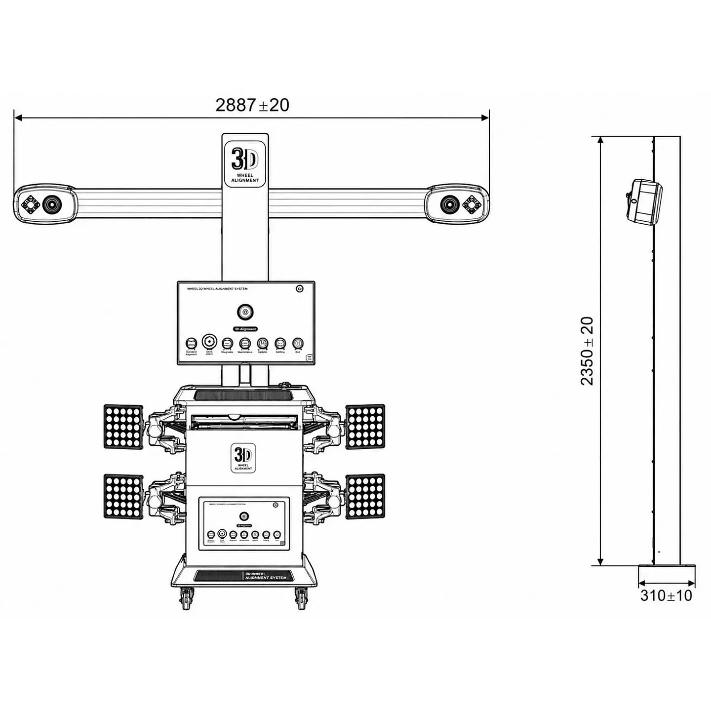 Alineadora 3D Automática ACO-WA2023 AUTO PRO 2